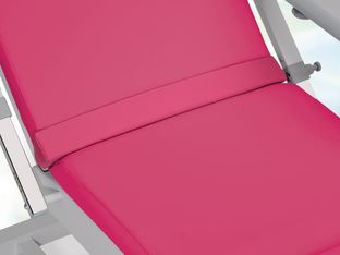 Upholstered wedge between seat and back